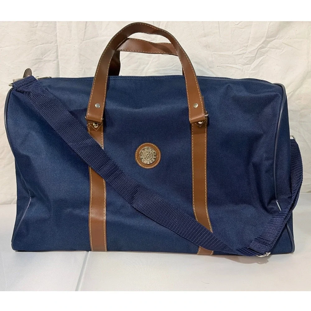 Claude Albert 3 Piece Luggage Set Navy Blue Duffel Train Case Toiletry Bag